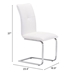 Anjou Dining Chair White - Set of 2 - ZUO3802
