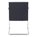 Quilt Dining Chair Black - Set of 2 - ZUO3813