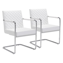Quilt Dining Chair White - Set of 2 