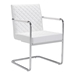 Quilt Dining Chair White - Set of 2 - ZUO3814