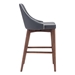 Moor Counter Chair Dark Gray - ZUO3841
