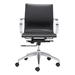 Glider Low Back Office Chair Black - ZUO3869