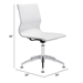 Glider Conference Chair White - ZUO3873