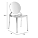 Eclipse Dining Chair in Stainless Steel - Set of 2 - ZUO3902