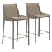 Fashion Bar Chair Stone Gray - Set of 2 - ZUO3943