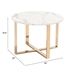 Globe End Table Stone & Gold - ZUO3951