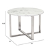 Globe End Table Stone & Stainless Steel - ZUO3975