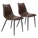 Norwich Dining Chair Brown - Set of 2 - ZUO4002