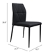 Revolution Dining Chair Black - Set of 4 - ZUO4004