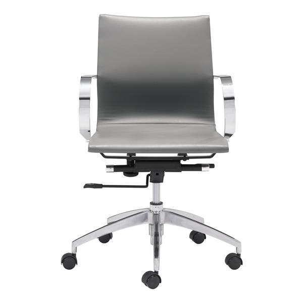 Glider Low Back Office Chair Gray 