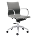 Glider Low Back Office Chair Gray - ZUO4030