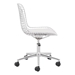 Wire Office Chair Chrome With White Cushion - ZUO4043