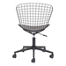 Wire Office Chair Black With Black Cushion - ZUO4044