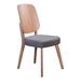 Alberta Dining Chair Walnut & Dark Gray - Set of 2 - ZUO4073