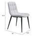 Tangiers Dining Chair White - Set of 2 - ZUO4137