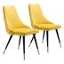 Piccolo Dining Chair Yellow Velvet - Set of 2