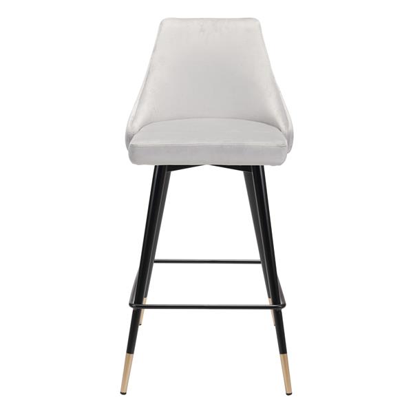 Piccolo Counter Chair Gray Velvet 