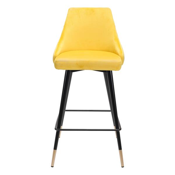 Piccolo Counter Chair Yellow Velvet 