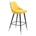 Piccolo Bar Chair Yellow Velvet - ZUO4153
