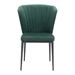 Tolivere Dining Chair Green Velvet - Set of 2 - ZUO4154