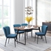 Tolivere Dining Chair Blue Velvet - Set of 2 - ZUO4156