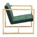 Alt Arm Chair Green Velvet - ZUO4162