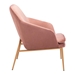 Debonair Arm Chair Pink Velvet - ZUO4189