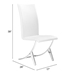 Delfin Dining Chair White - Set of 2 - ZUO4240