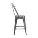 Elio Counter Chair Gunmetal - Set of 2 - ZUO4266