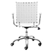 Criss Cross Office Chair White - ZUO4295