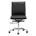 Lider Plus Armless Office Chair Black - ZUO4326