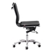 Lider Plus Armless Office Chair Black - ZUO4326