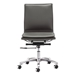 Lider Plus Armless Office Chair Gray - ZUO4328