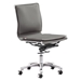 Lider Plus Armless Office Chair Gray - ZUO4328