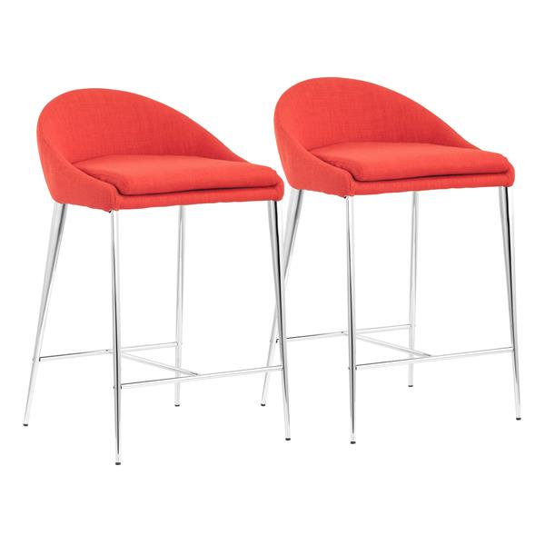 Reykjavik Counter Chair Tangerine - Set of 2 