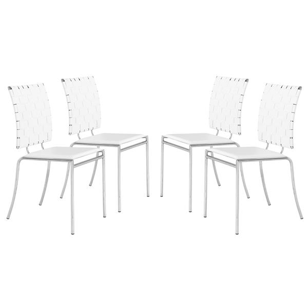 Criss Cross Dining Chair White - Set of 4 