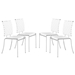 Criss Cross Dining Chair White - Set of 4 - ZUO4361
