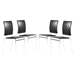 Criss Cross Dining Chair Black - Set of 4 - ZUO4362
