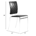 Criss Cross Dining Chair Black - Set of 4 - ZUO4362