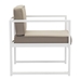 Golden Beach Middle Chair White & Taupe - Set of 2 - ZUO4462