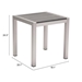 Cosmopolitan Side Table B. Aluminum - ZUO4475