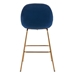Siena Bar Chair Dark Blue Velvet - Set of 2 - ZUO4574