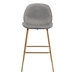 Siena Bar Chair Graphite Gray Velvet - Set of 2 - ZUO4575
