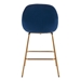 Siena Counter Chair Dark Blue Velvet - Set of 2 - ZUO4576