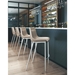 Magnus Bar Chair Gray &  Brushed Stainless Steel - Set of 2 - ZUO4594
