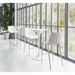Magnus Bar Chair White &  Brushed Stainless Steel - Set of 2 - ZUO4595