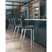 Magnus Bar Chair Black &  Brushed Stainless Steel - Set of 2 - ZUO4596