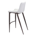 Magnus Bar Chair White & Walnut - Set of 2 - ZUO4598