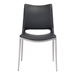 Ace Dining Chair Black &  Brushed Stainless Steel - Set of 2 - ZUO4600