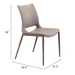 Ace Dining Chair Gray & Walnut - Set of 2 - ZUO4602